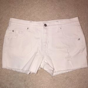 White Jean Shorts